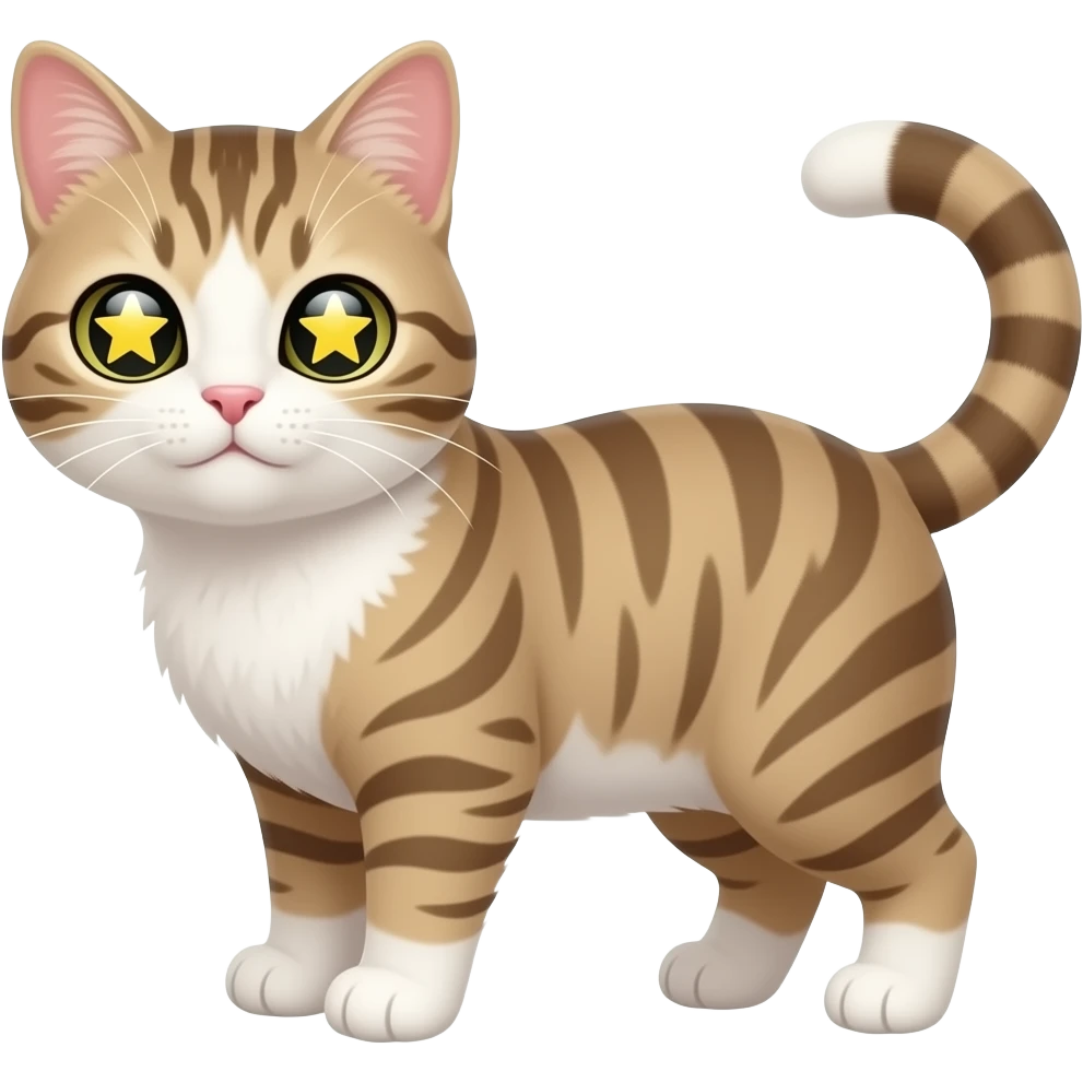 Un gato con ojos de estrella emoji
