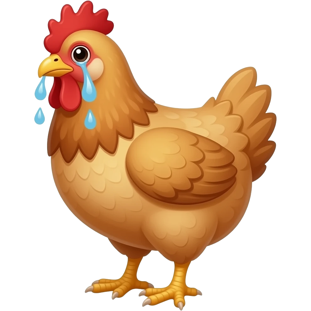 Chicken crying emoji