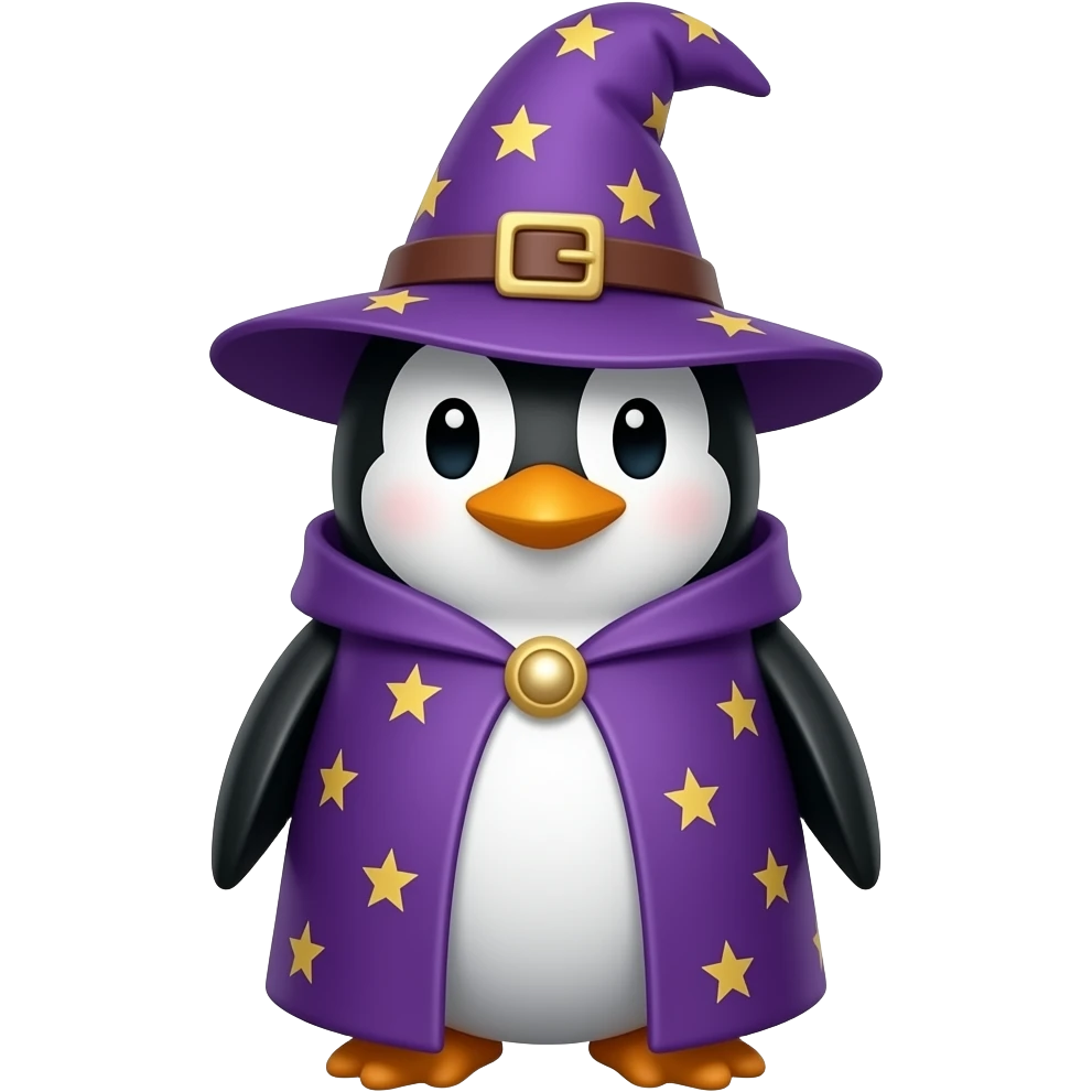 Penguin Wizard emoji