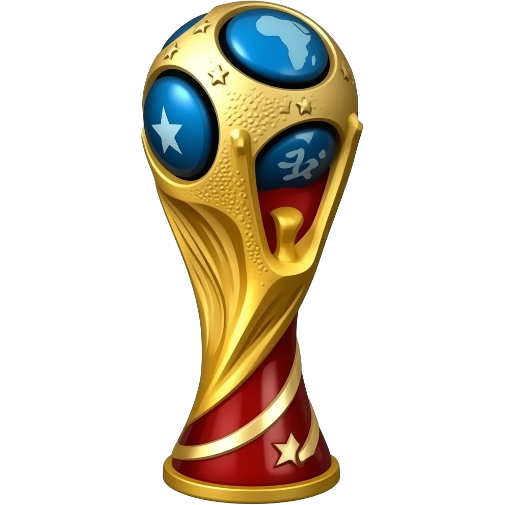 World Cup trophy in Belgian colors emoji
