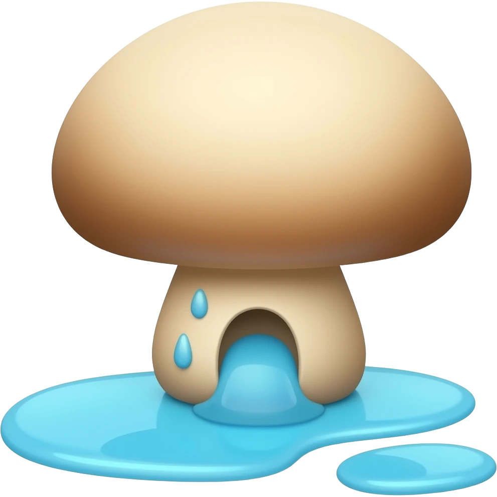 Mushroom Who is Leaking With Blue fluid emoji