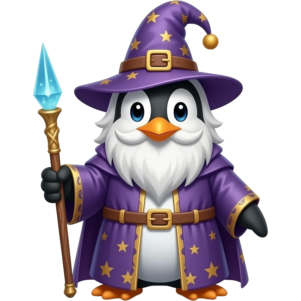Penguin Wizard emoji