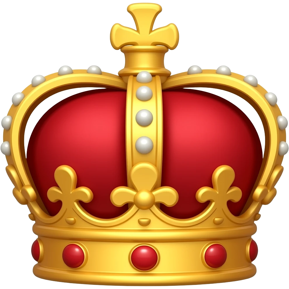 Crown closed red emoji