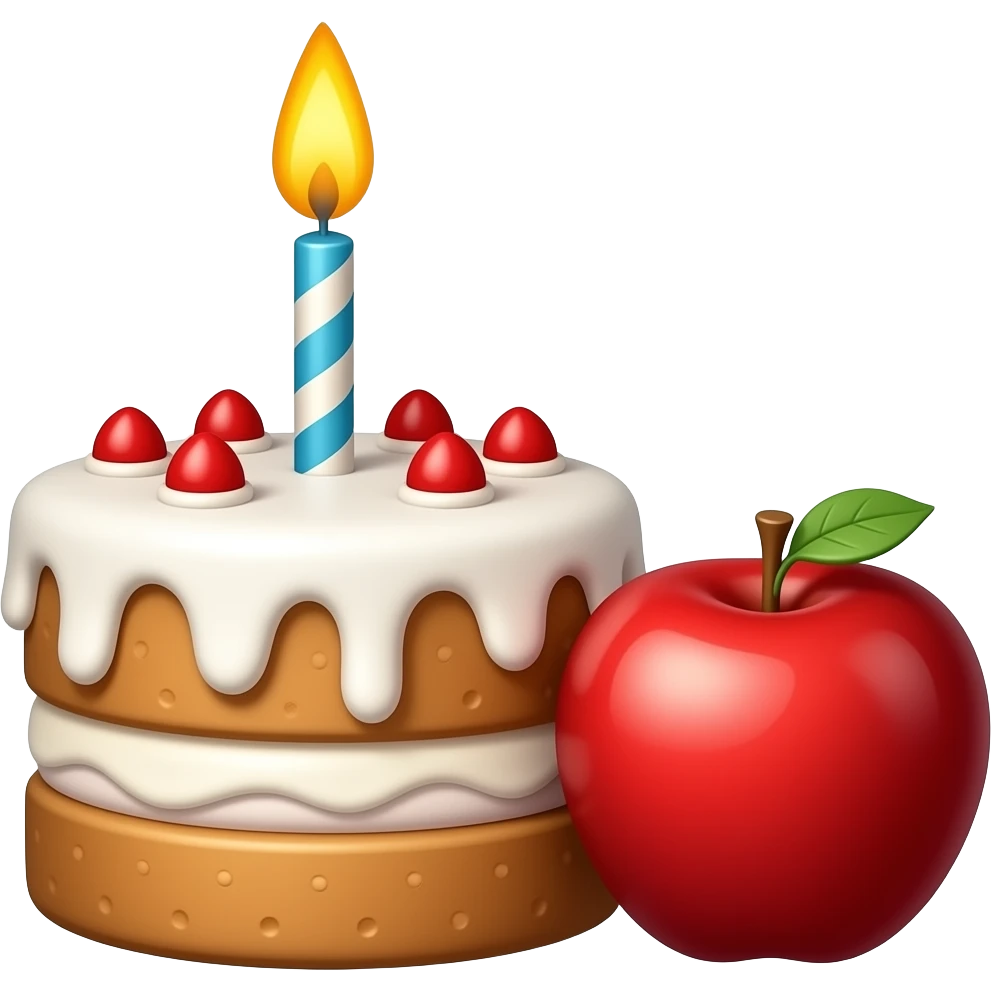 🎂+🍎 emoji