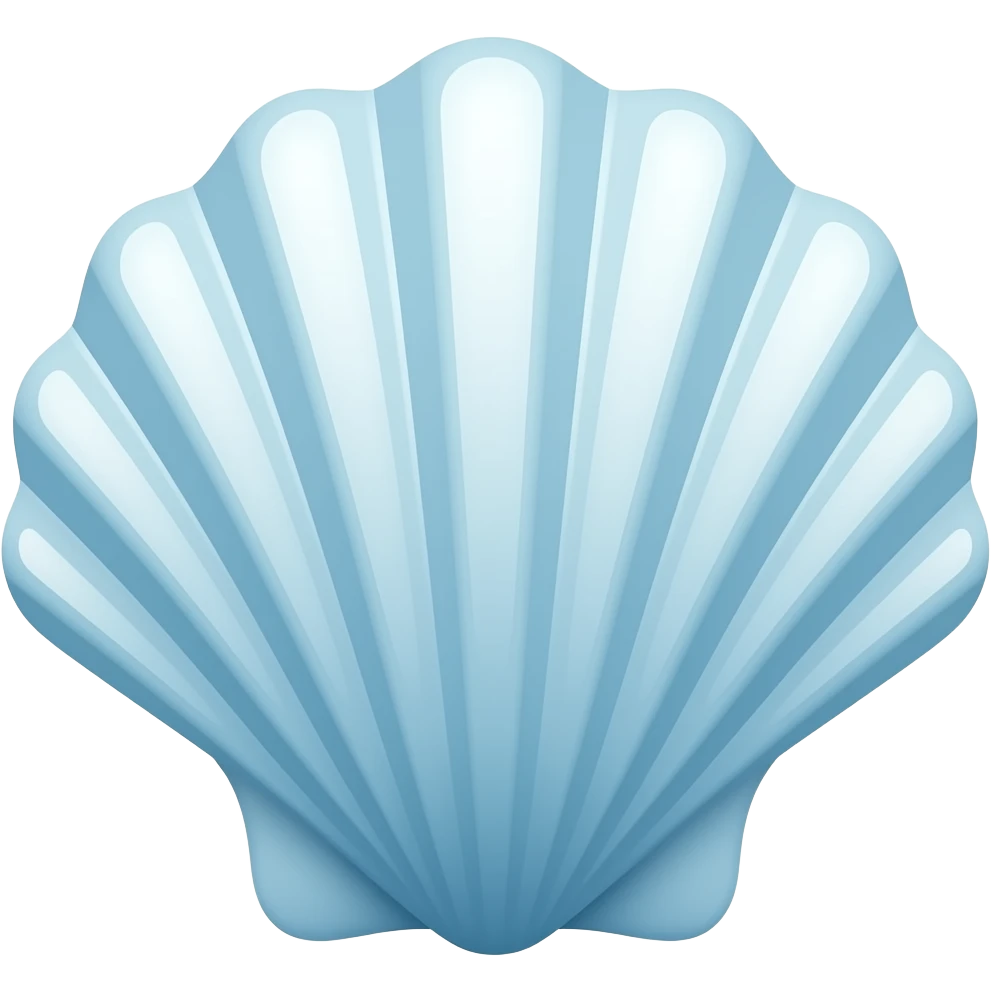 Light blue sea shell emoji
