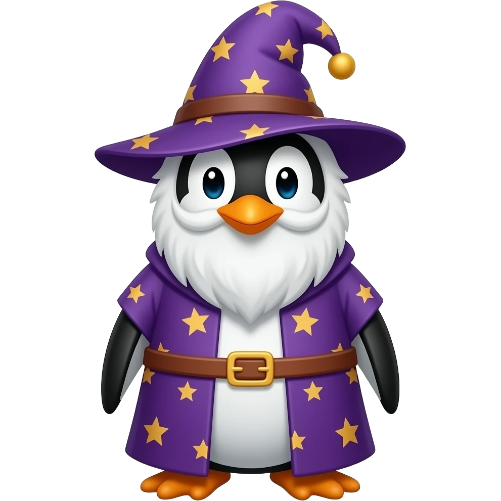 Penguin Wizard emoji