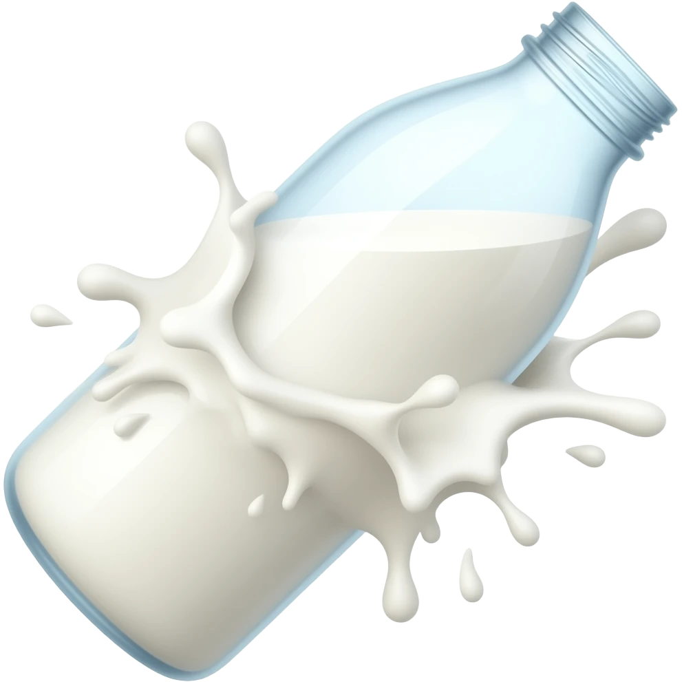 splashing milk bottle emoji