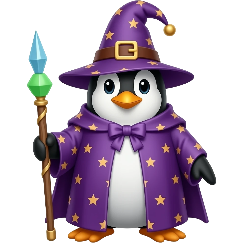 Penguin Wizard emoji