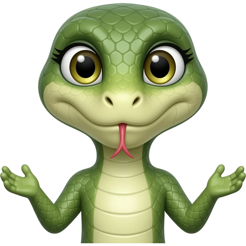 Snake Anthro with arms and female emoji