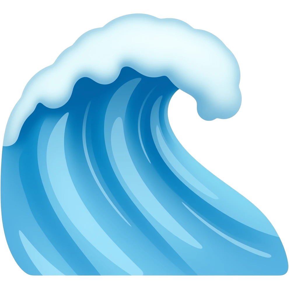 Create high-quality glossy emojis with a vibrant modern style.Make the emojis look premium, shiny, and eye-catching with bright highlights, smooth gradients, soft reflections, and glowing details. sea emoji emoji