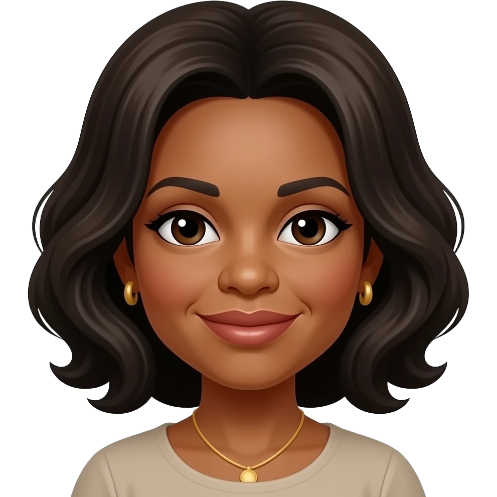 Coretta Scott King with 60s wavy hair emoji