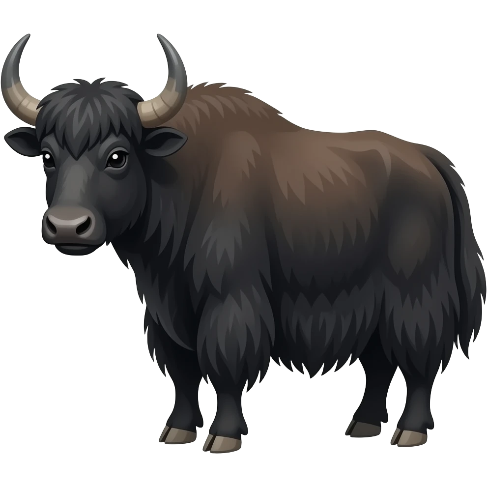 himalayan Yak with pile of poo emoji