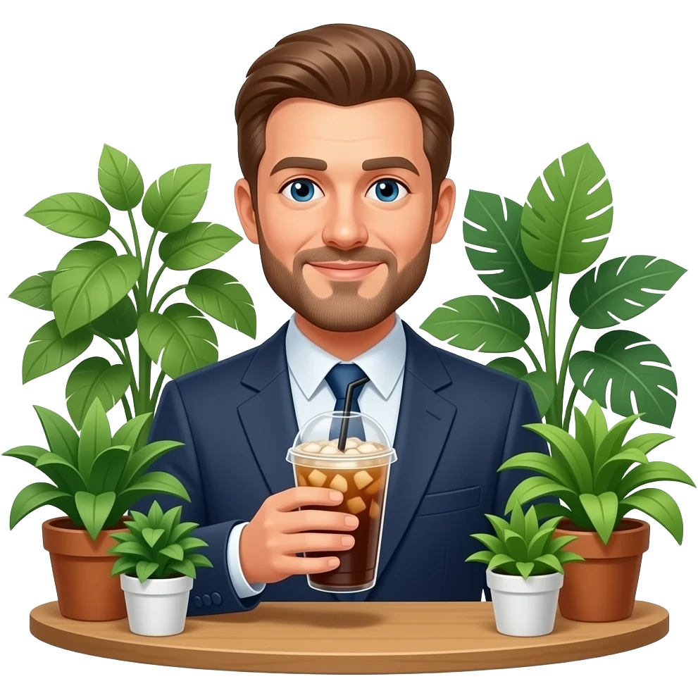 Live for Dutch bro iced coffee and plants emoji