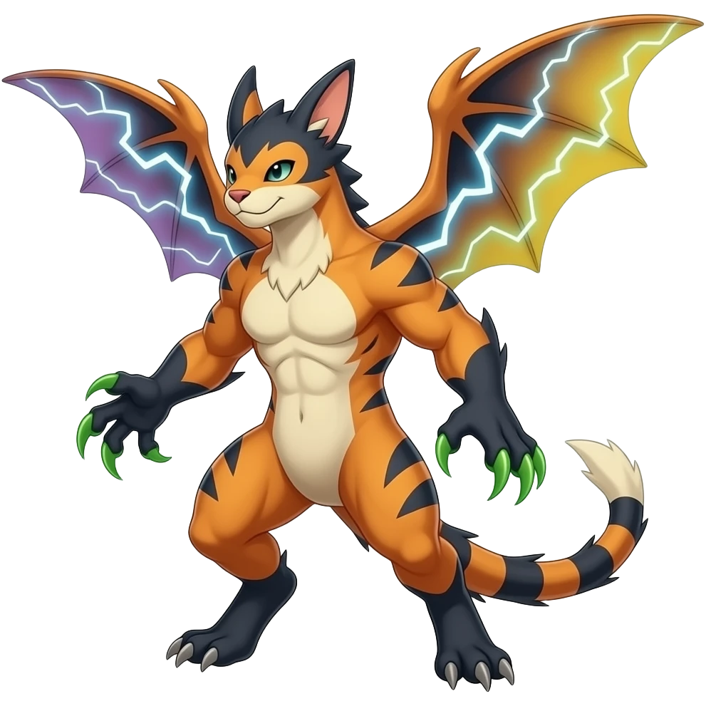 Salandit-Salamence-Zeraora-Renamon-Fakemon-hybrid emoji