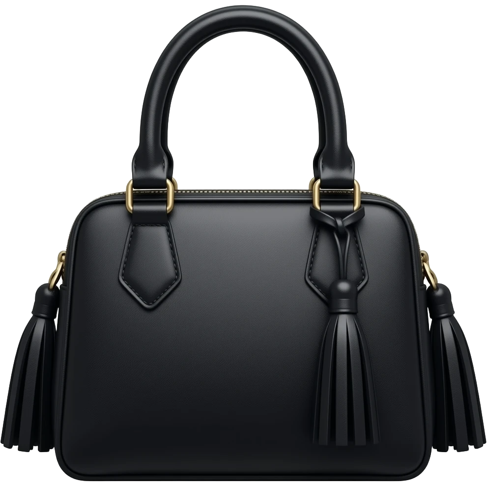 Bolso marca sin agarradera con evillas premiun costoso y colores femeninos de alta costura color negro emoji
