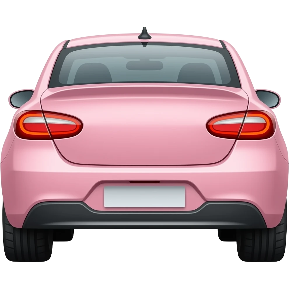 Pink car back side emoji