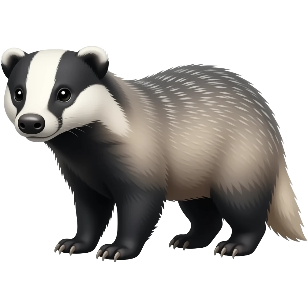 North American badger emoji