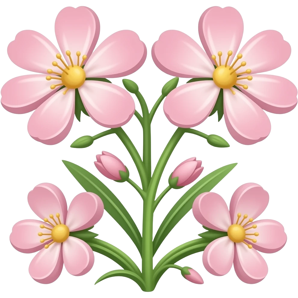 Pink small flowers emojis emoji