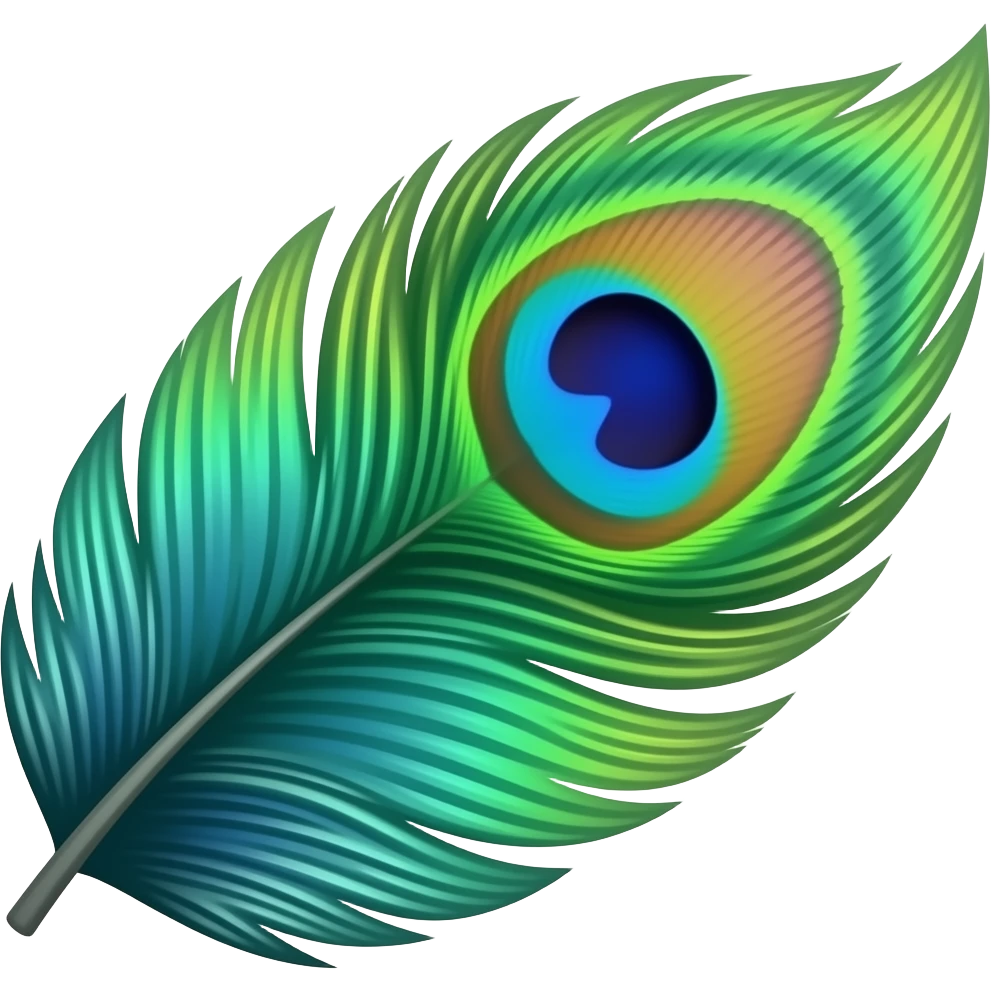 Peacock feather emoji