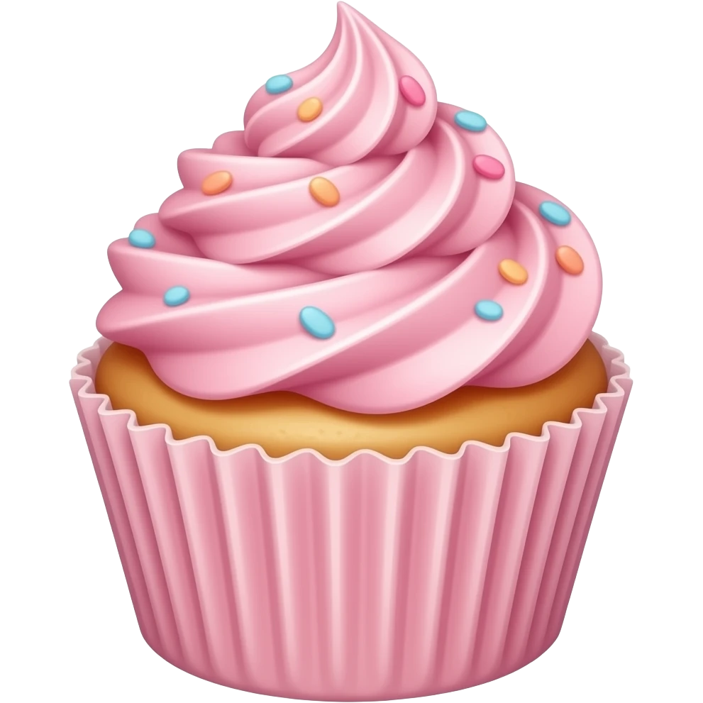Cupcake with pink icing emoji
