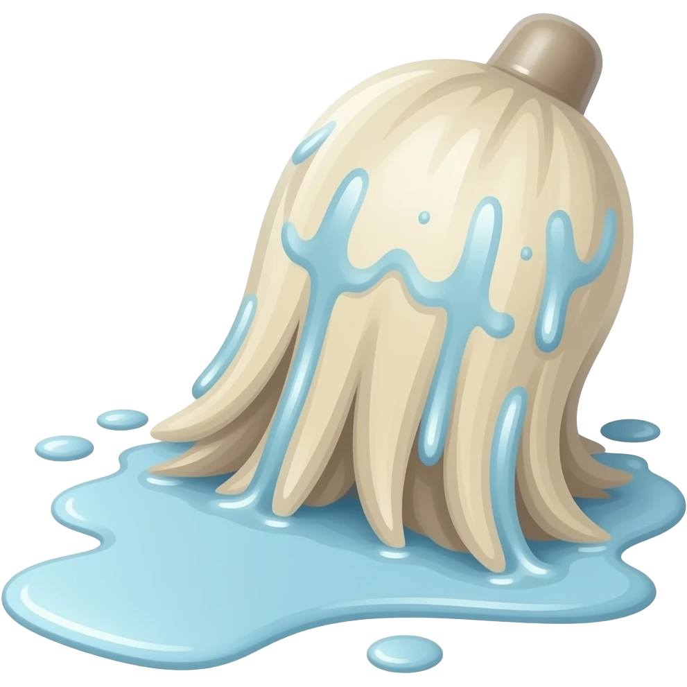 spill mop clean floor emoji