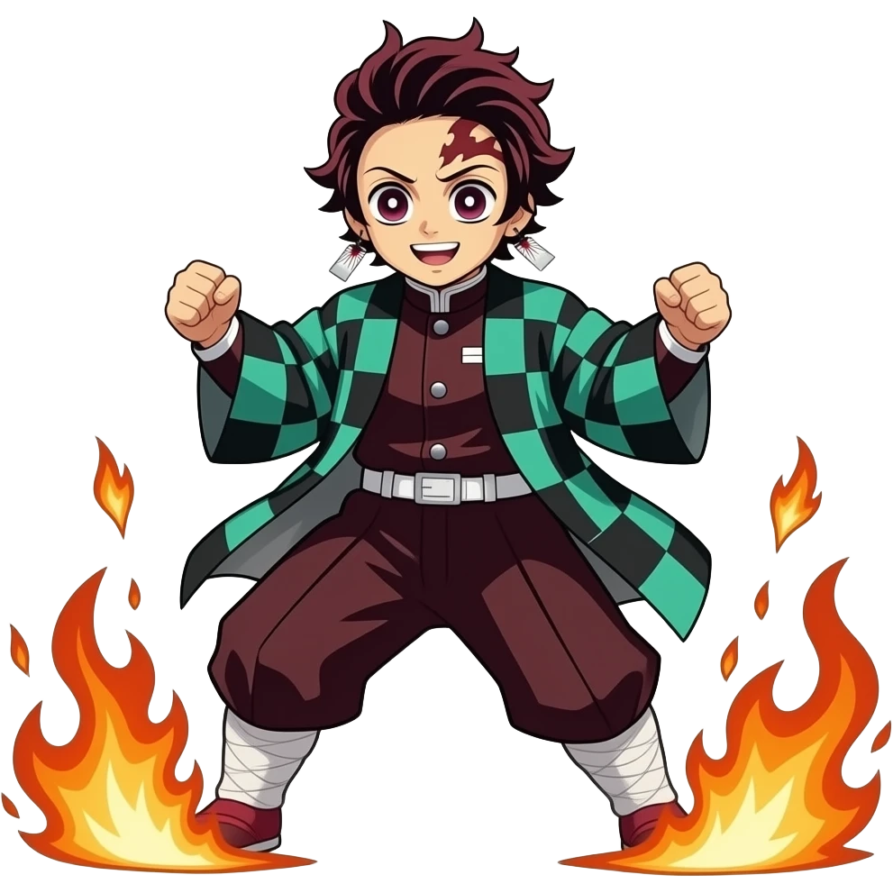 Tanjiro fighting emoji