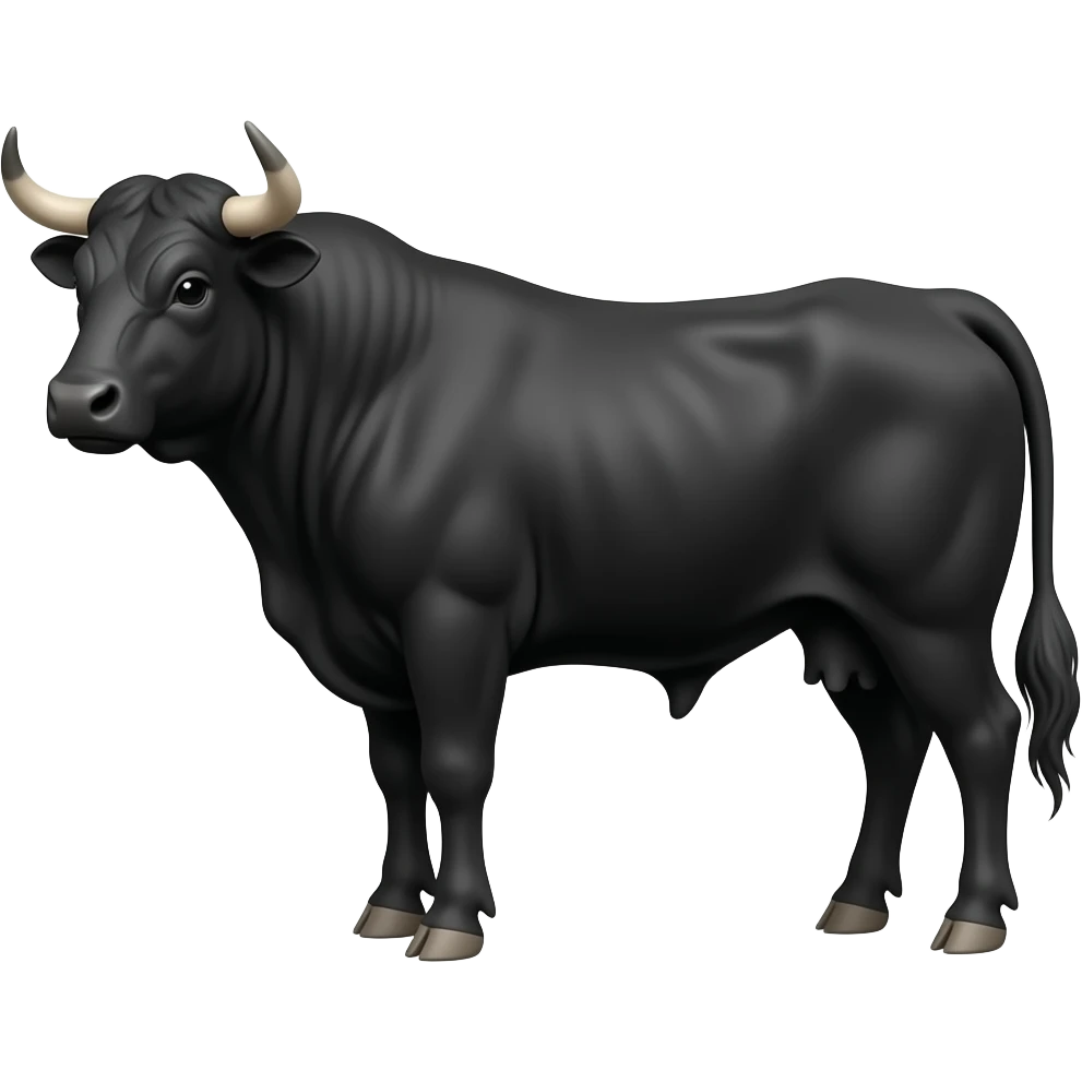 Taureau camargue noir emoji