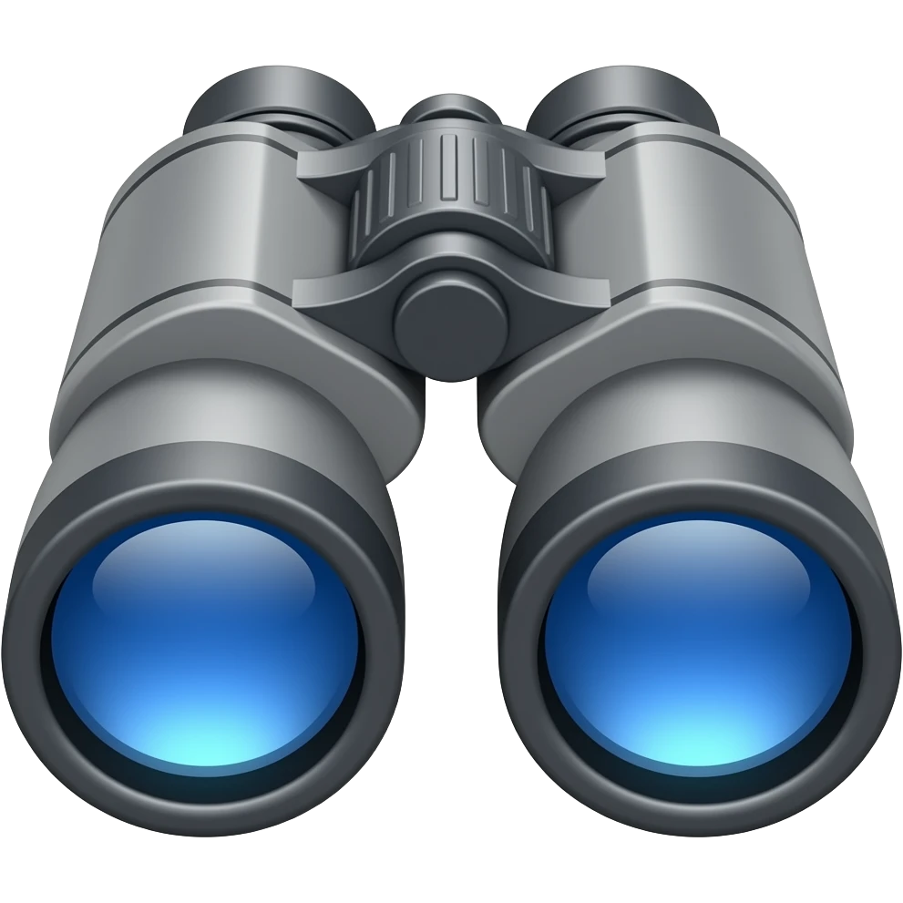 binoculares mirando defrente emoji