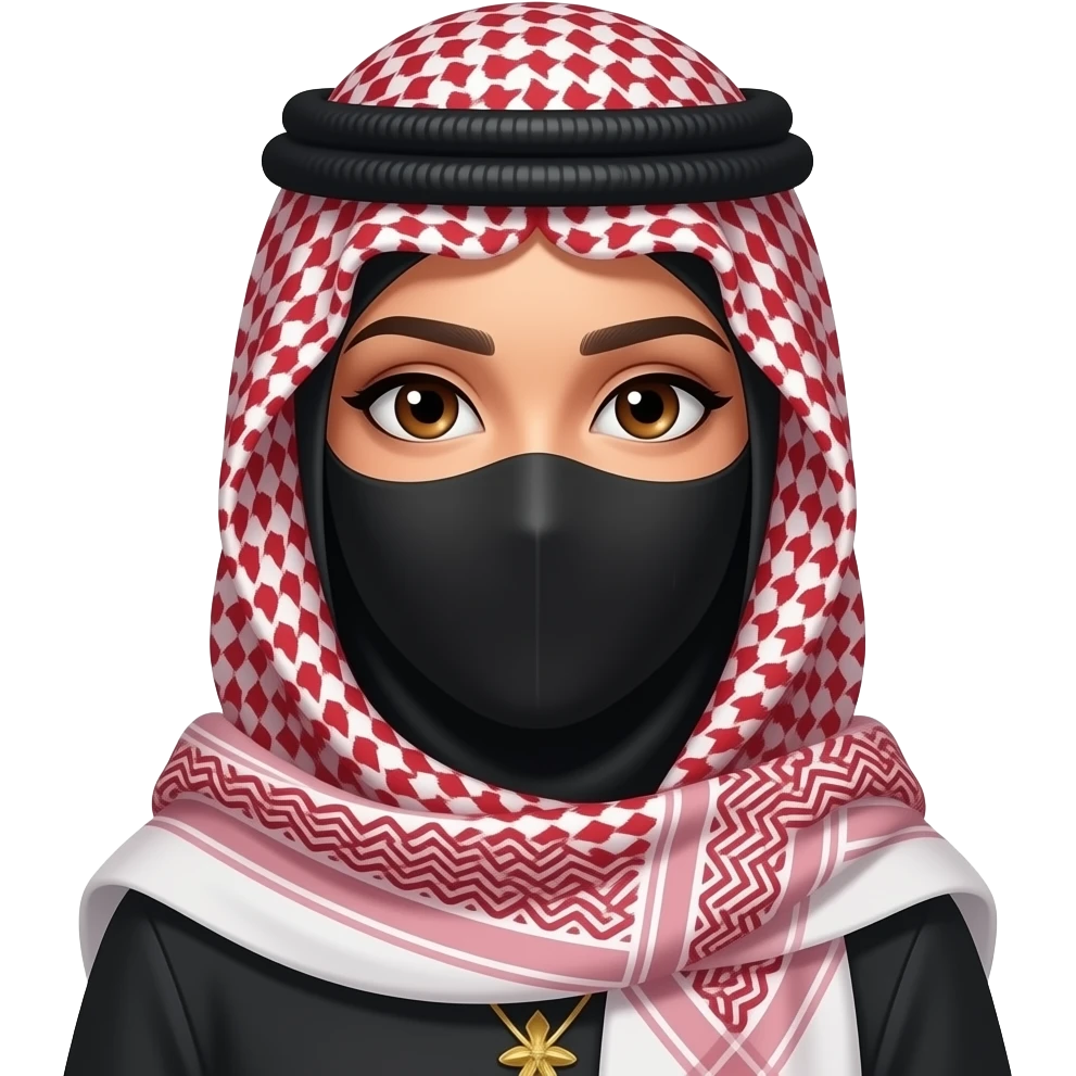 saudi style niqabi girl emoji