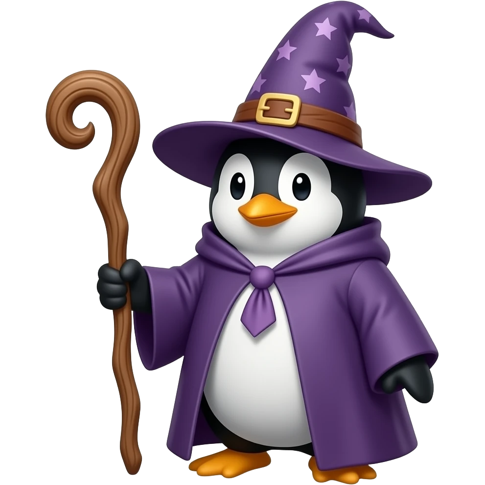 Penguin Wizard emoji