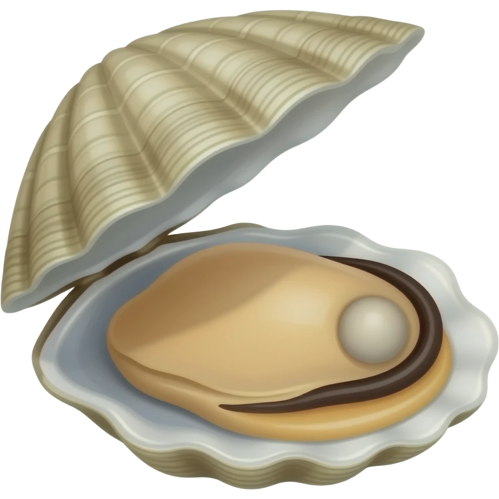 The mussel is open emoji
