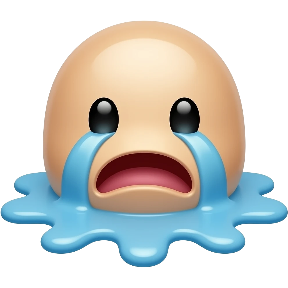 A melting crying emoji emoji
