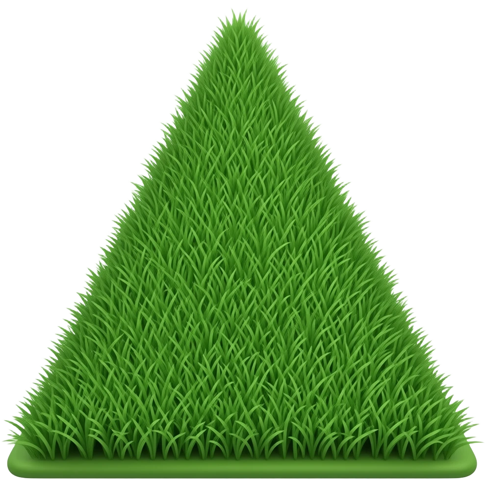 3D triangular grass in garden emoji