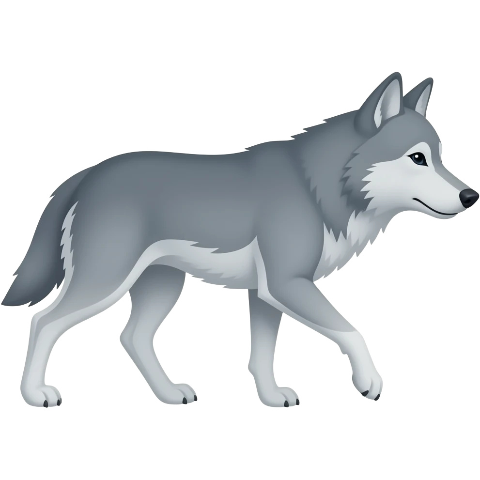 wolf walking emoji