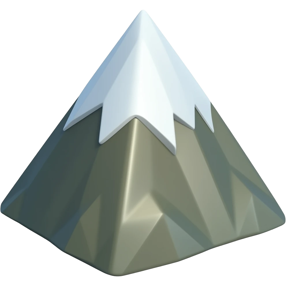Mountain peak 3d emoji no background emoji