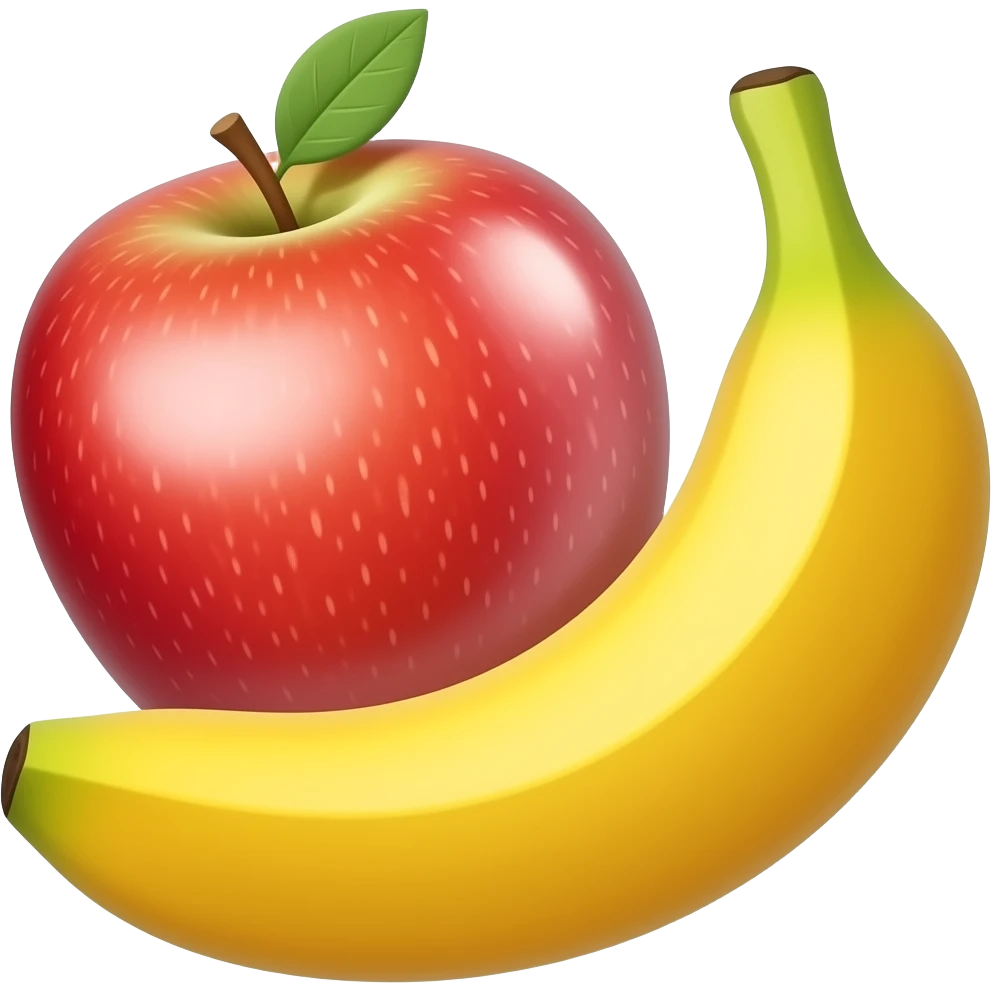 Apple and Banana emoji