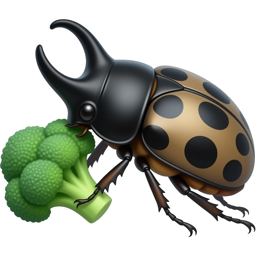 🪲🥦 beetle eat broccoli emoji