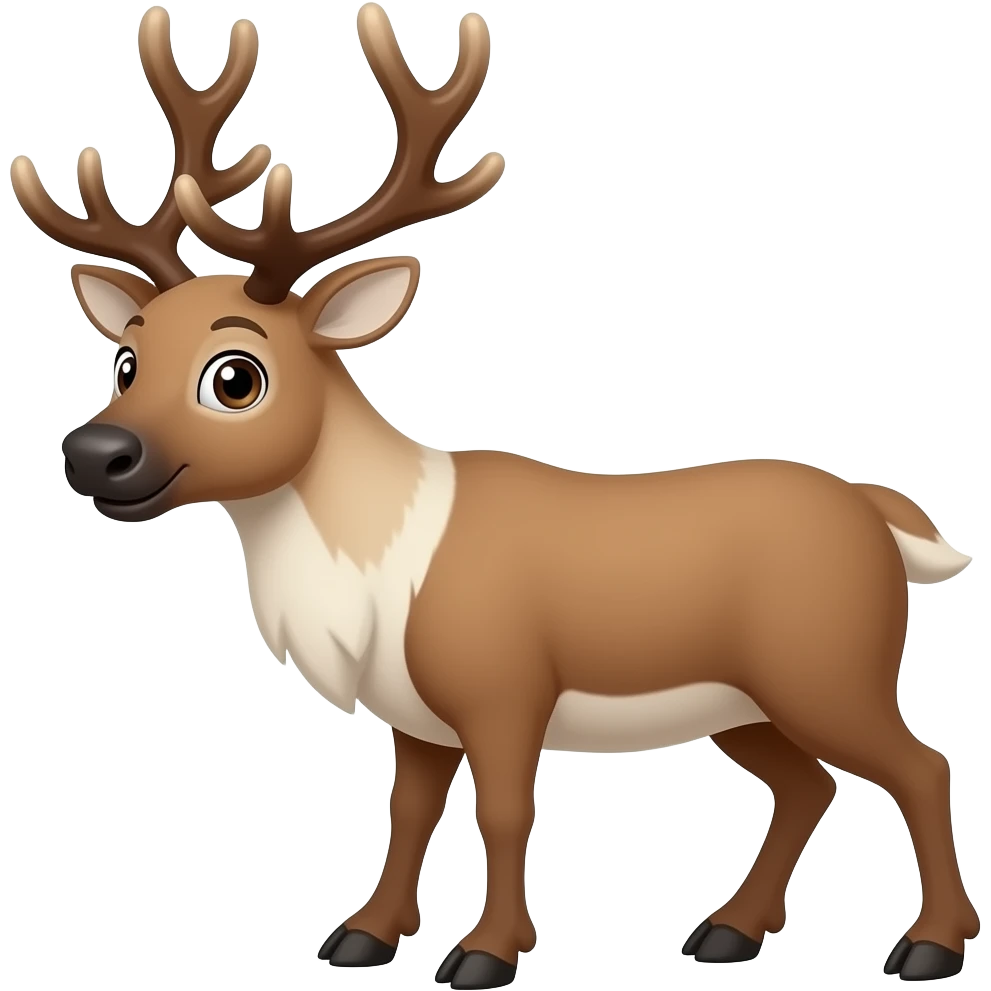 Cartoon caribou emoji