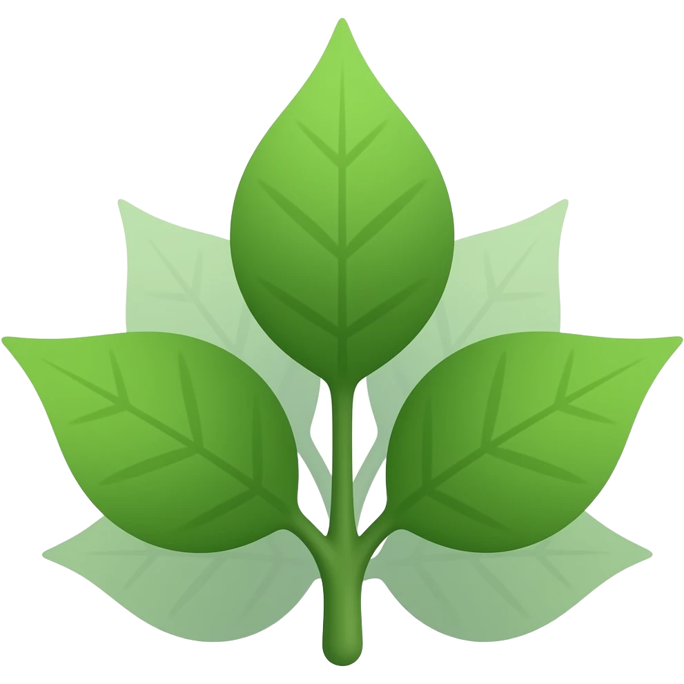 just the upper part of a small plant that doesnt have many leaves emoji