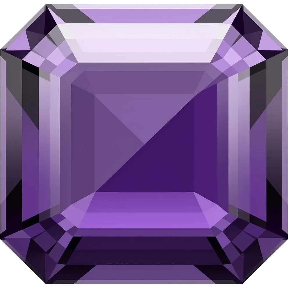 purple and black gem Asscher Cut emoji
