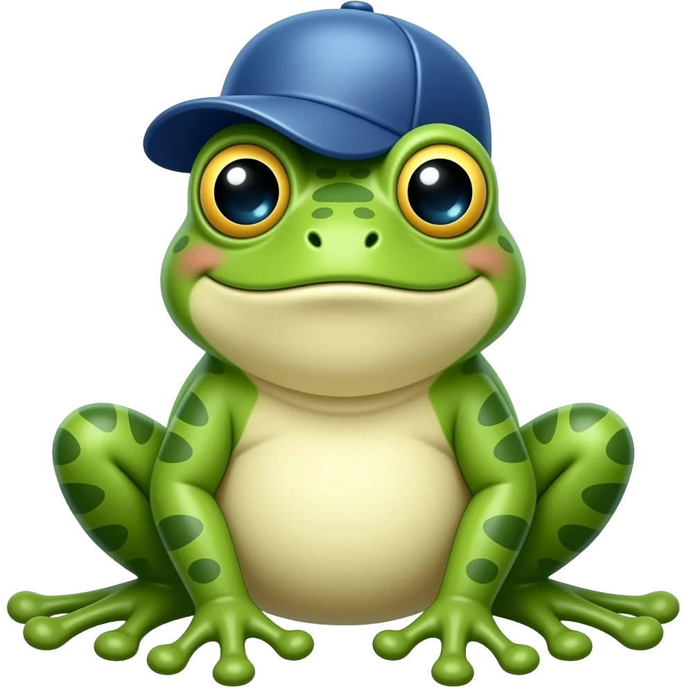 Sapo com touca de cetim emoji
