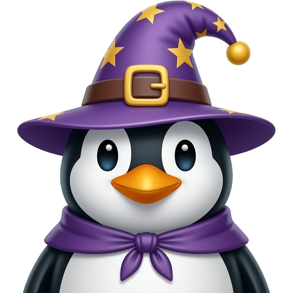 Penguin Wizard emoji