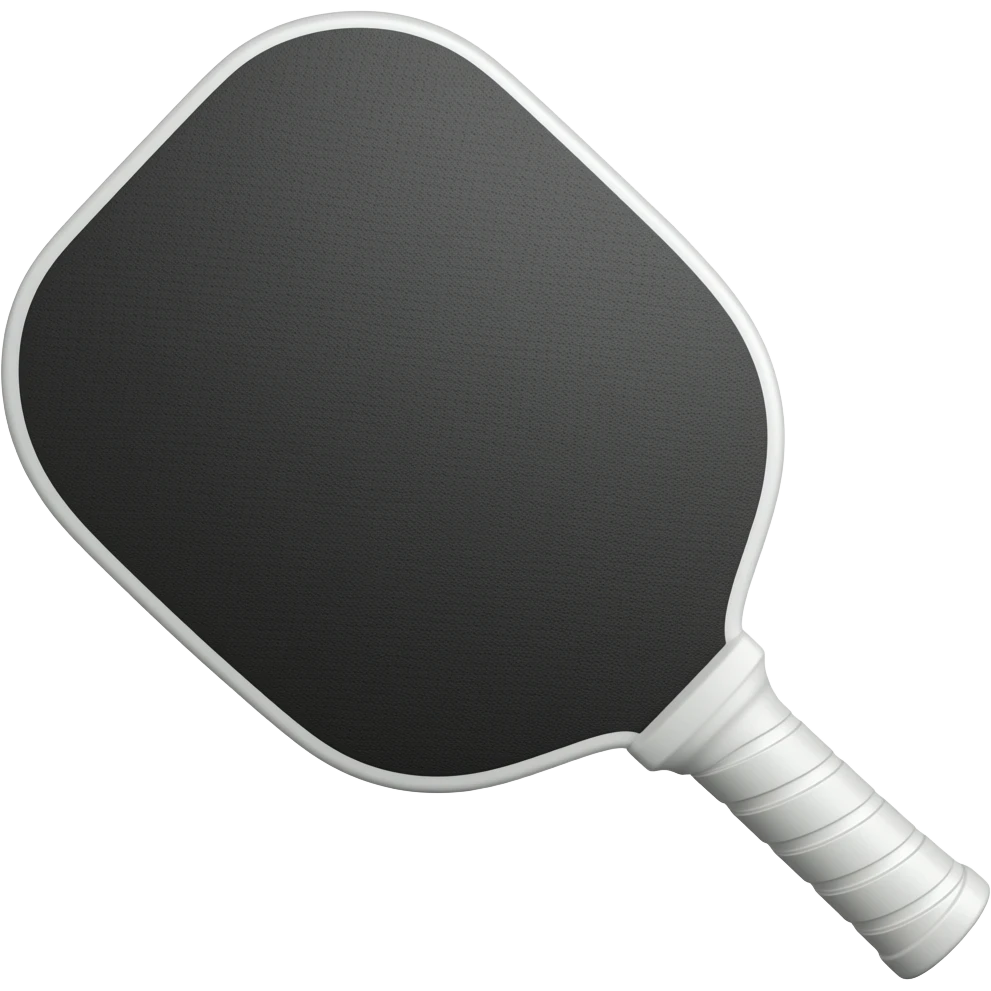 black foam pickleball paddle white handle and trim emoji