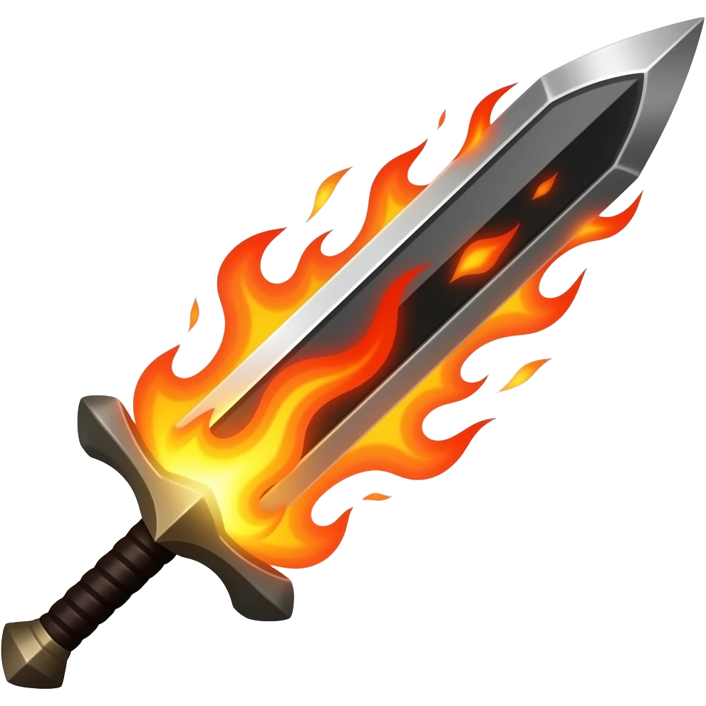 An fire sword emoji