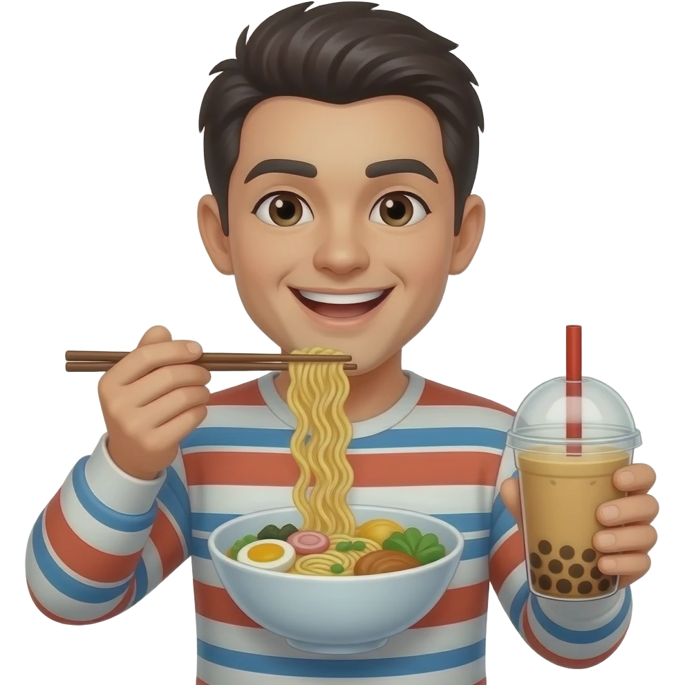 🍜🧋😋 emoji