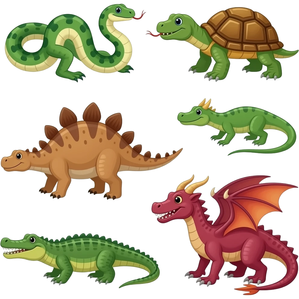 🐍🐢🦖🦎🦕🐊🐲🐉 emoji