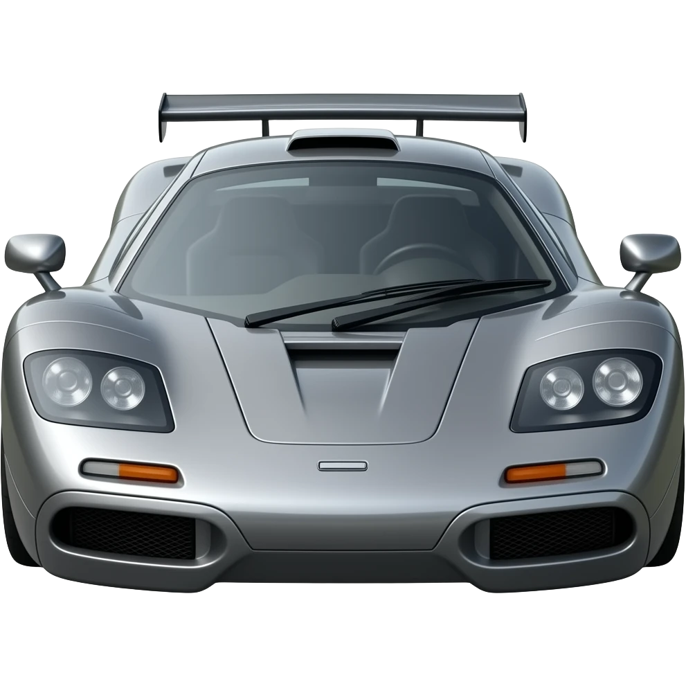 road legal grey mclaren f1 , hyper real, highly detailed emoji