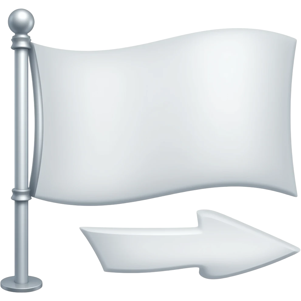 White flag with 🪧on it emoji