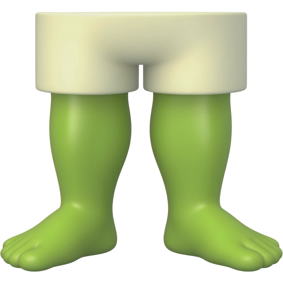 green 🦵 emoji