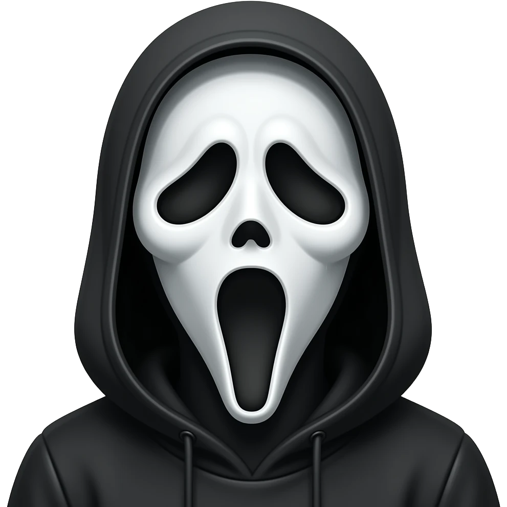 Girl loves ghostface emoji
